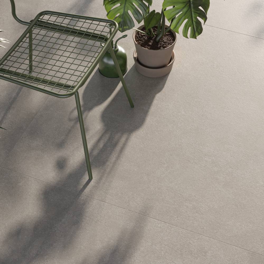 Porcelanato Acetinado 90x90cm Caixa 2,40m² Roca Quadra Greige Retificado - ROC04DI00041