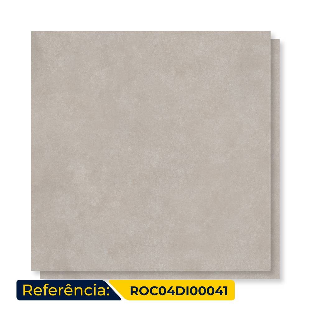 Porcelanato Acetinado 90x90cm Caixa 2,40m² Roca Quadra Greige Retificado - ROC04DI00041