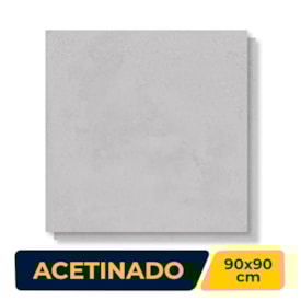 Porcelanato Acetinado 90x90cm Caixa 2,43m² Delta Monier Argenta Retificado - 2699