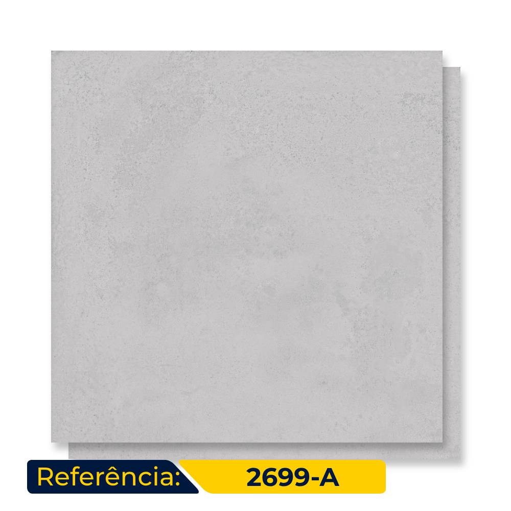 Porcelanato Acetinado 90x90cm Caixa 2,43m² Delta Monier Argenta Retificado - 2699-A