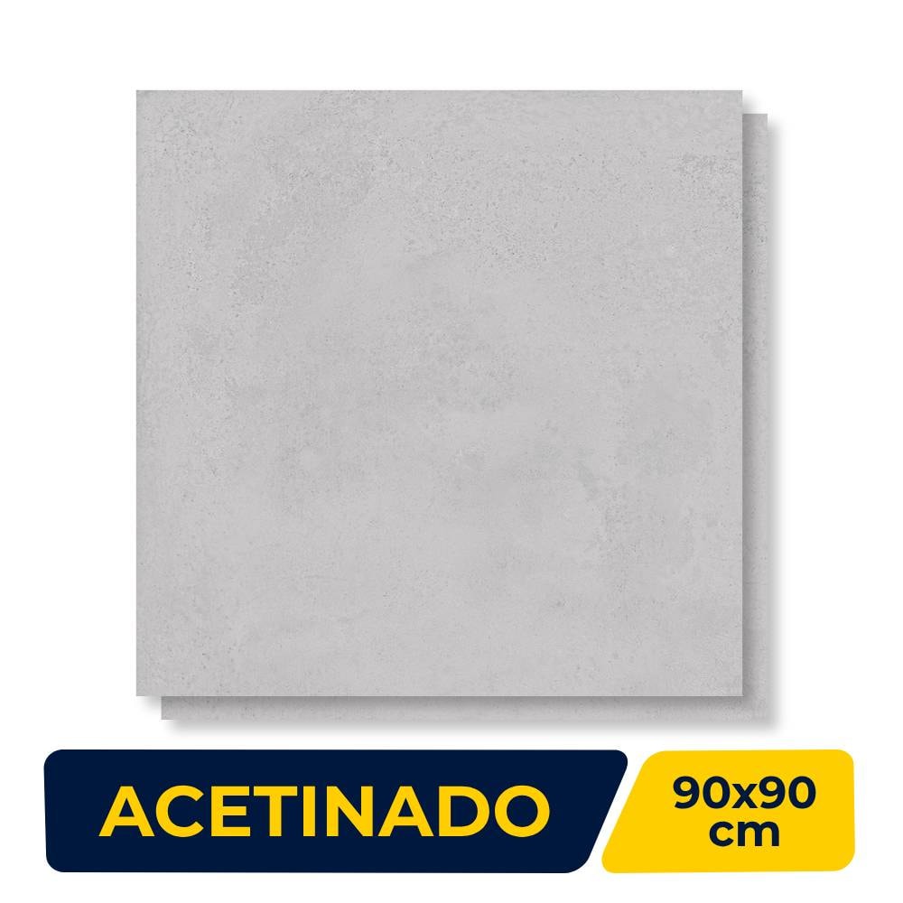 Porcelanato Acetinado 90x90cm Caixa 2,43m² Delta Monier Argenta Retificado - 2699-A