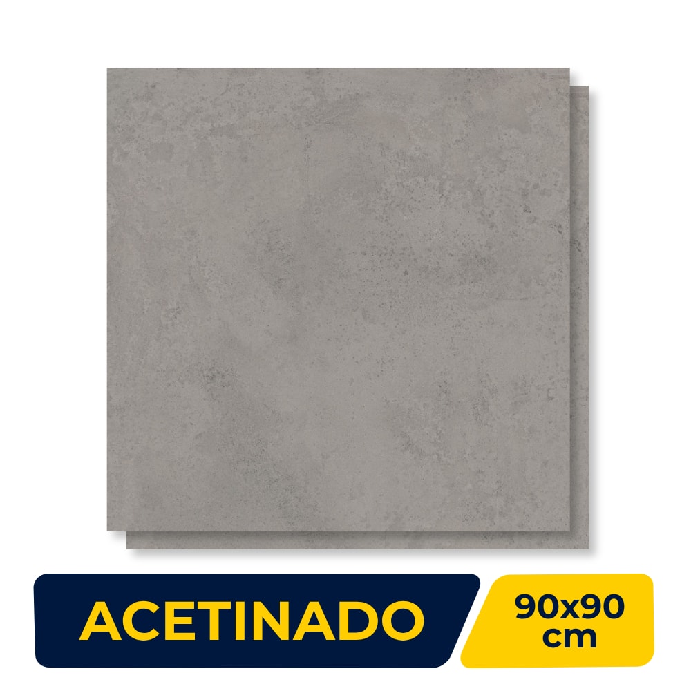 Porcelanato Acetinado 90x90cm Caixa 2,43m² Delta Monier Beton Retificado - 2701-A