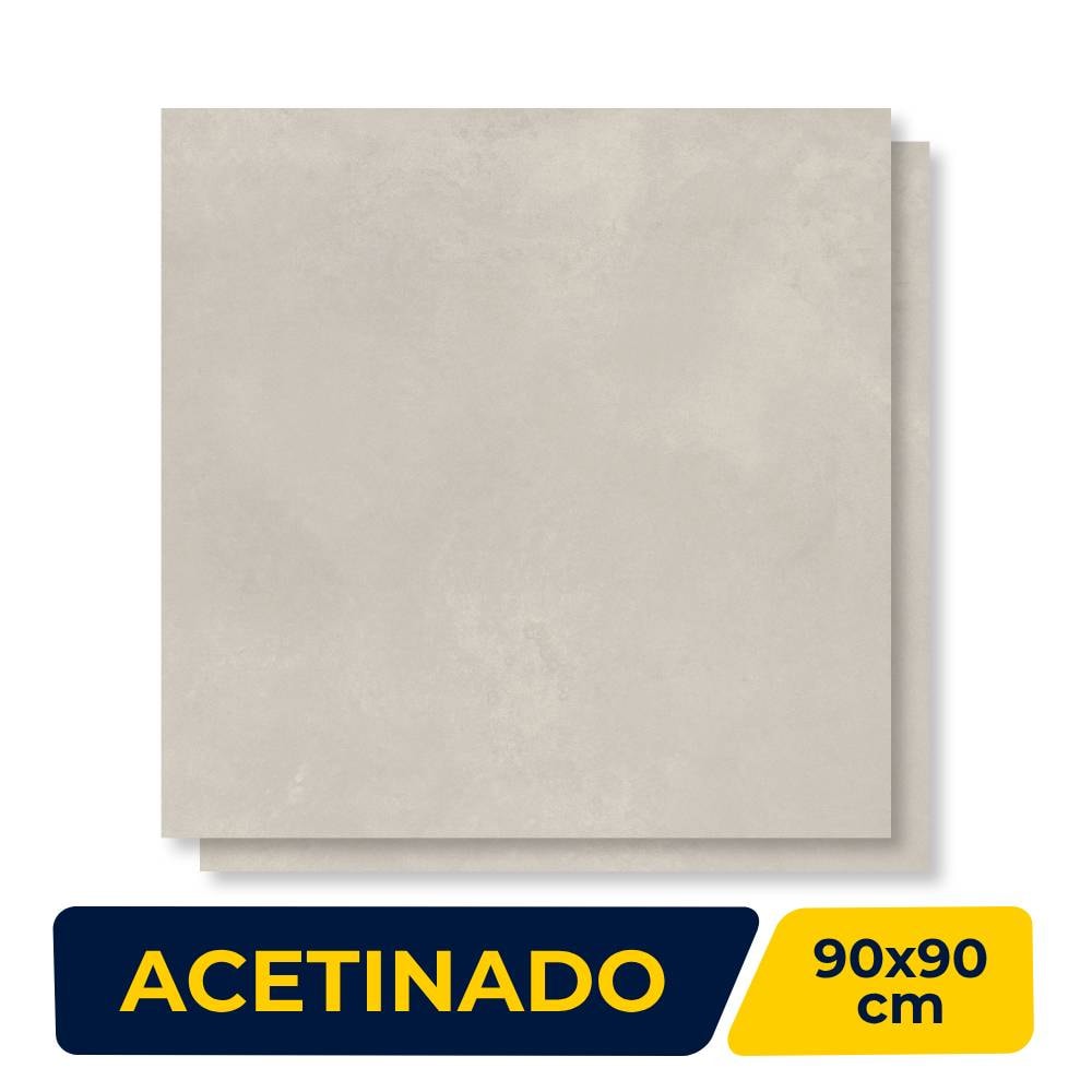 Porcelanato Acetinado 90x90cm Caixa 2,43m² Delta Obelisco Avena Retificado - 2911