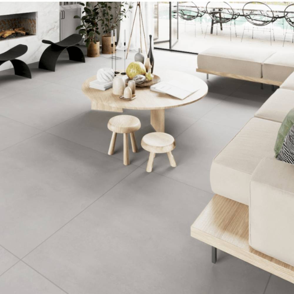 Porcelanato Acetinado 90x90cm Caixa 2,43m² Delta Obelisco Beton Light Retificado - 2910