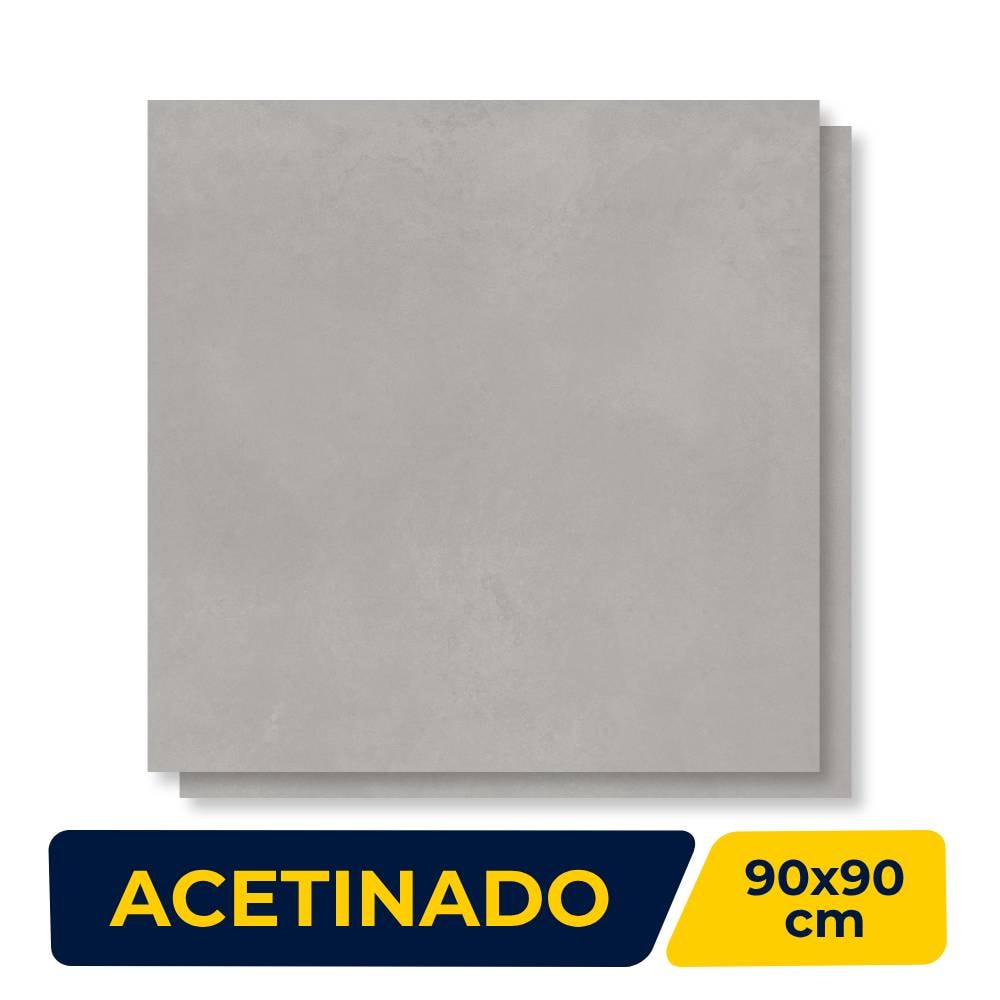 Porcelanato Acetinado 90x90cm Caixa 2,43m² Delta Obelisco Beton Light Retificado - 2910