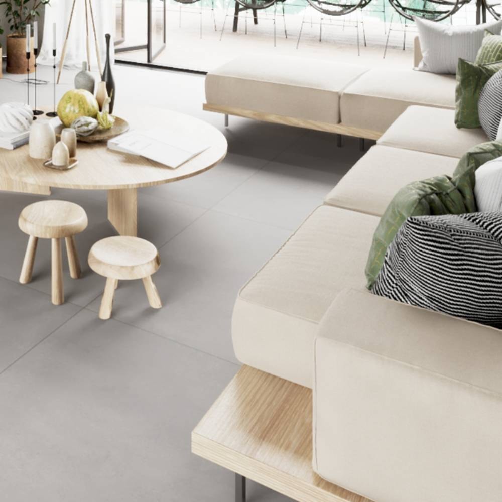 Porcelanato Acetinado 90x90cm Caixa 2,43m² Delta Obelisco Off White Retificado - 2906