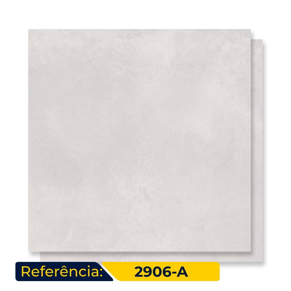 Porcelanato Acetinado 90x90cm Caixa 2,43m² Delta Obelisco Off White Retificado - 2906-A