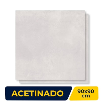 Porcelanato Acetinado 90x90cm Caixa 2,43m² Delta Obelisco Off White Retificado - 2906-A