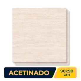 Porcelanato Acetinado 90x90cm Caixa 2,43m² Delta Romano Avena Retificado - 3000