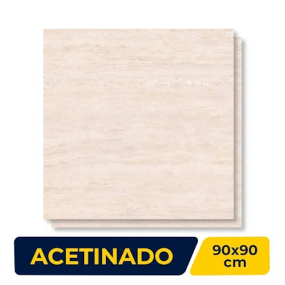Porcelanato Acetinado 90x90cm Caixa 2,43m² Delta Romano Avena Retificado - 3000