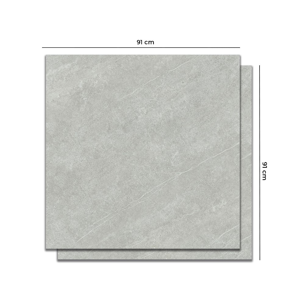 Porcelanato Acetinado 91x91cm Caixa 2,48m² Savane Piasentina Gray Retificado