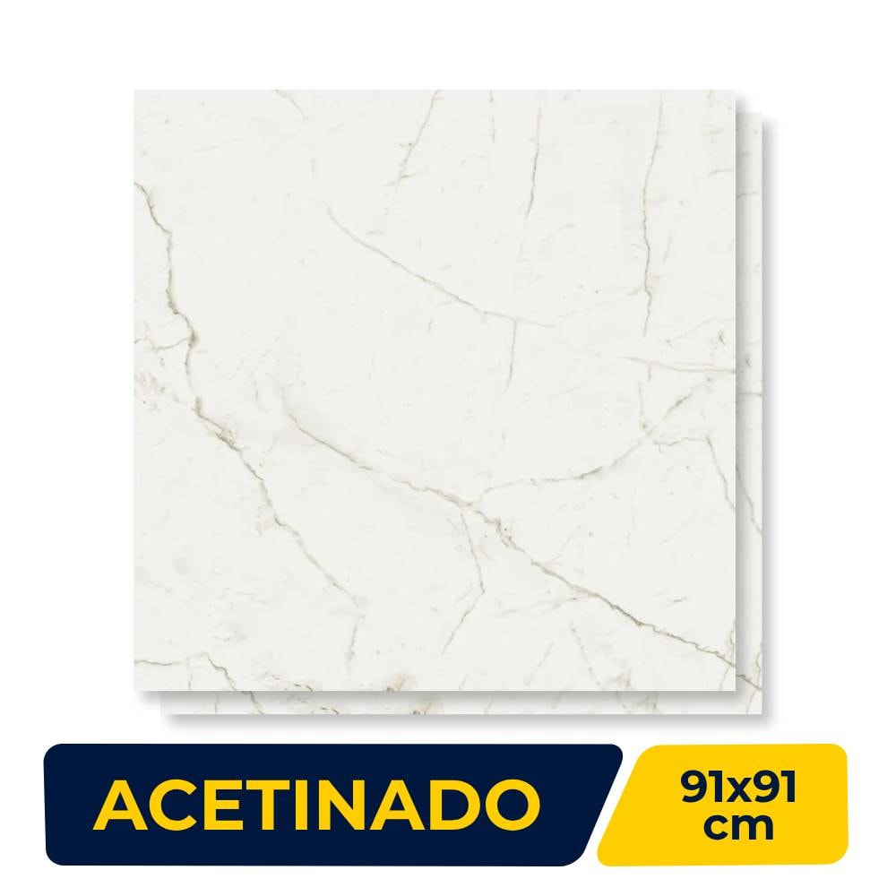 Porcelanato Acetinado 91x91cm Caixa 2,48m² Savane Polaris Retficado