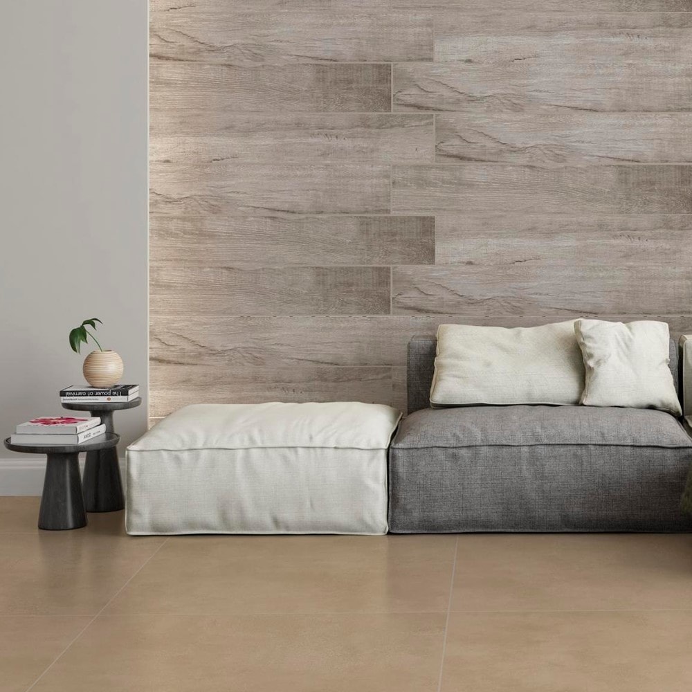 Porcelanato Acetinado 91x91cm Caixa 2,48m² Savane Urban Cappuccino Retificado