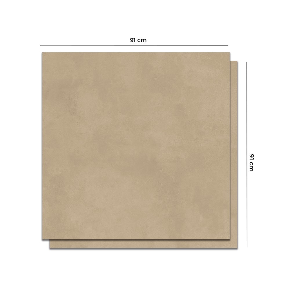 Porcelanato Acetinado 91x91cm Caixa 2,48m² Savane Urban Cappuccino Retificado
