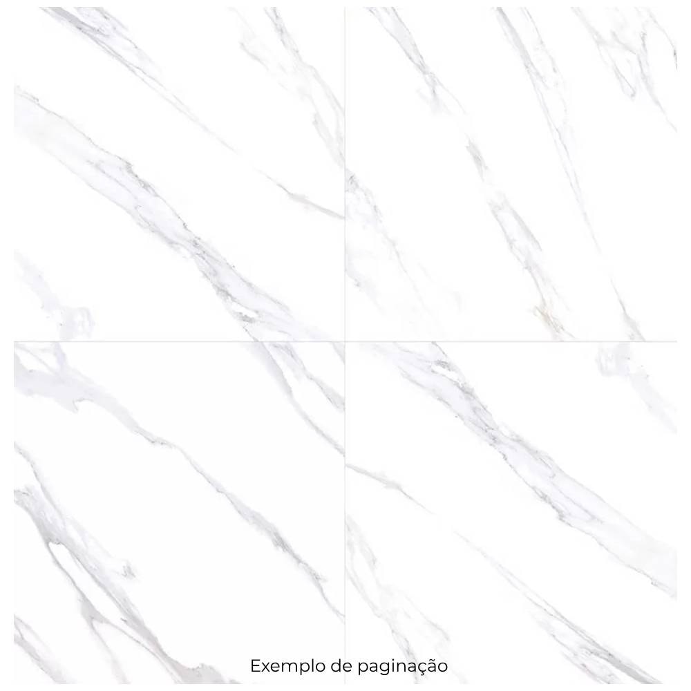 Porcelanato Acetinado 92x92cm Caixa 1,69m² Villagres Bianco Carrara Retificado - 920024