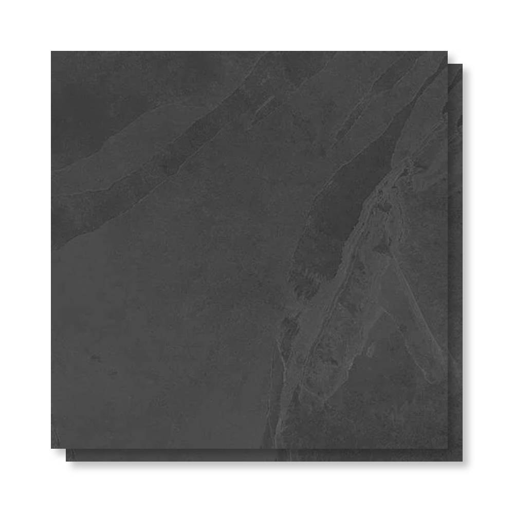 Porcelanato Acetinado 92x92cm Caixa 1,69m² Villagres Black Stone Retificado - 920002