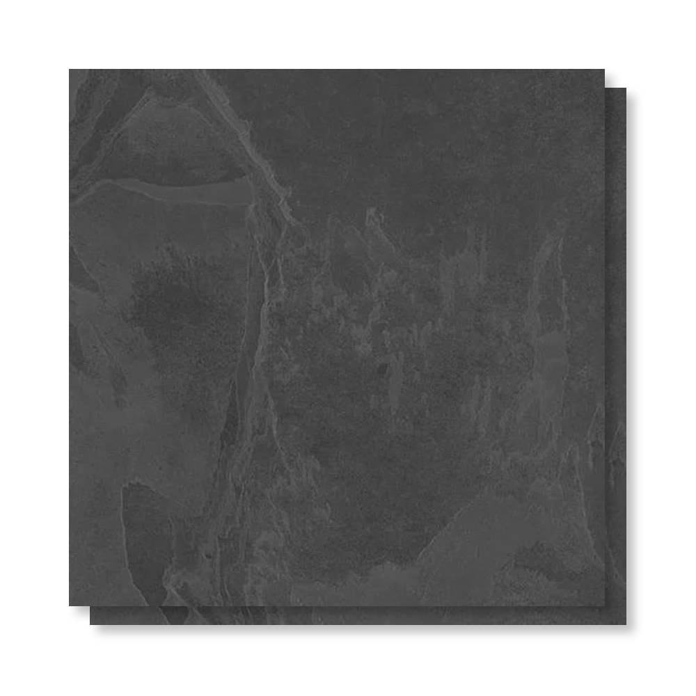 Porcelanato Acetinado 92x92cm Caixa 1,69m² Villagres Black Stone Retificado - 920002