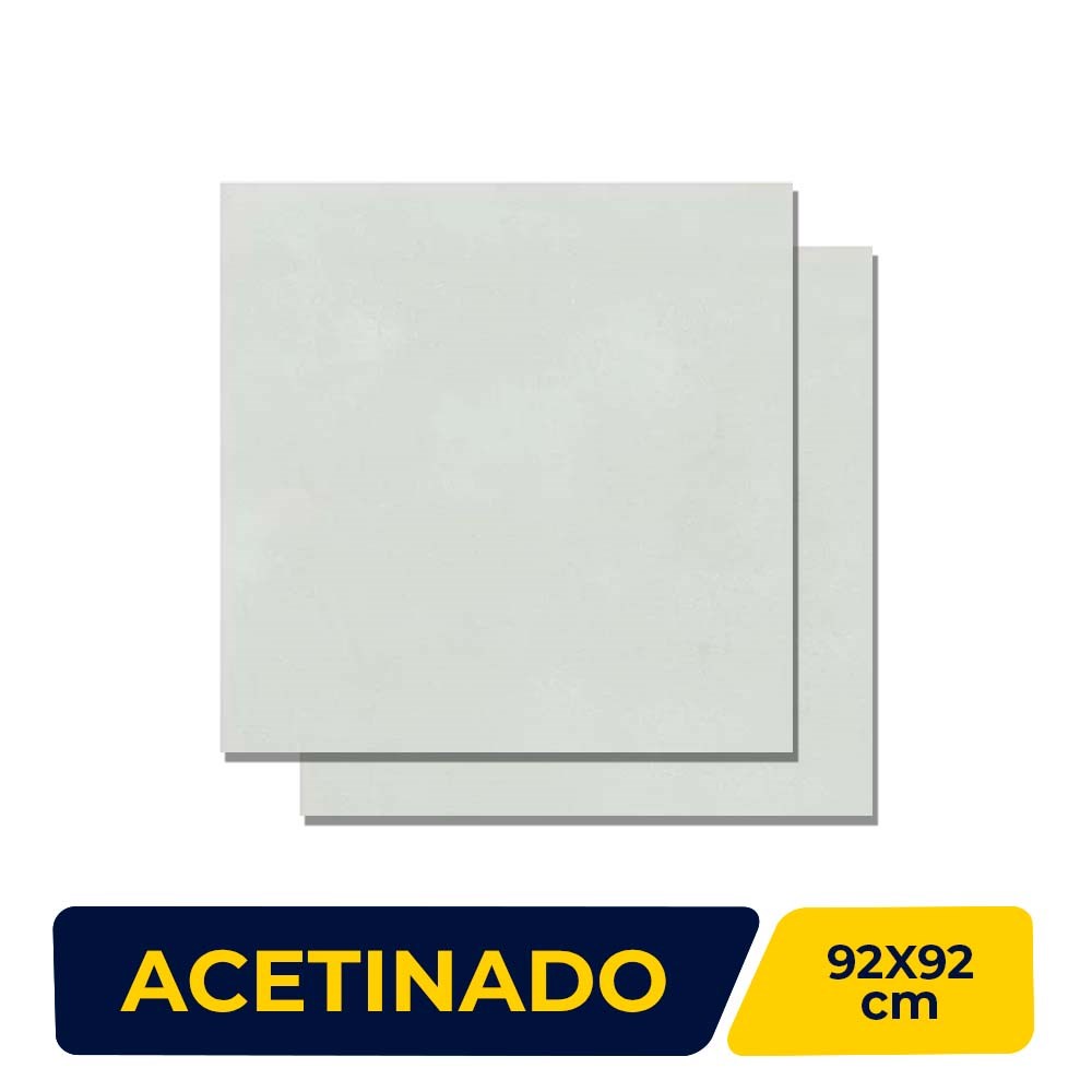 Porcelanato Acetinado 92x92cm Caixa 1,69m² Villagres Copan Off White Retificado - 920010