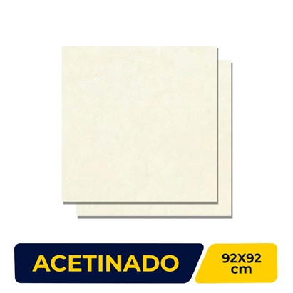 Porcelanato Acetinado 92x92cm Caixa 1,69m² Villagres Crema Marmo Retificado - 920029