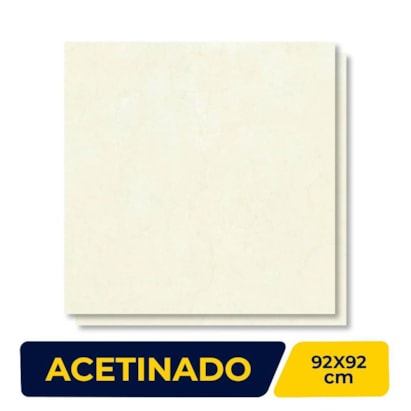 Porcelanato Acetinado 92x92cm Caixa 1,69m² Villagres Crema Marmo Retificado - 920029