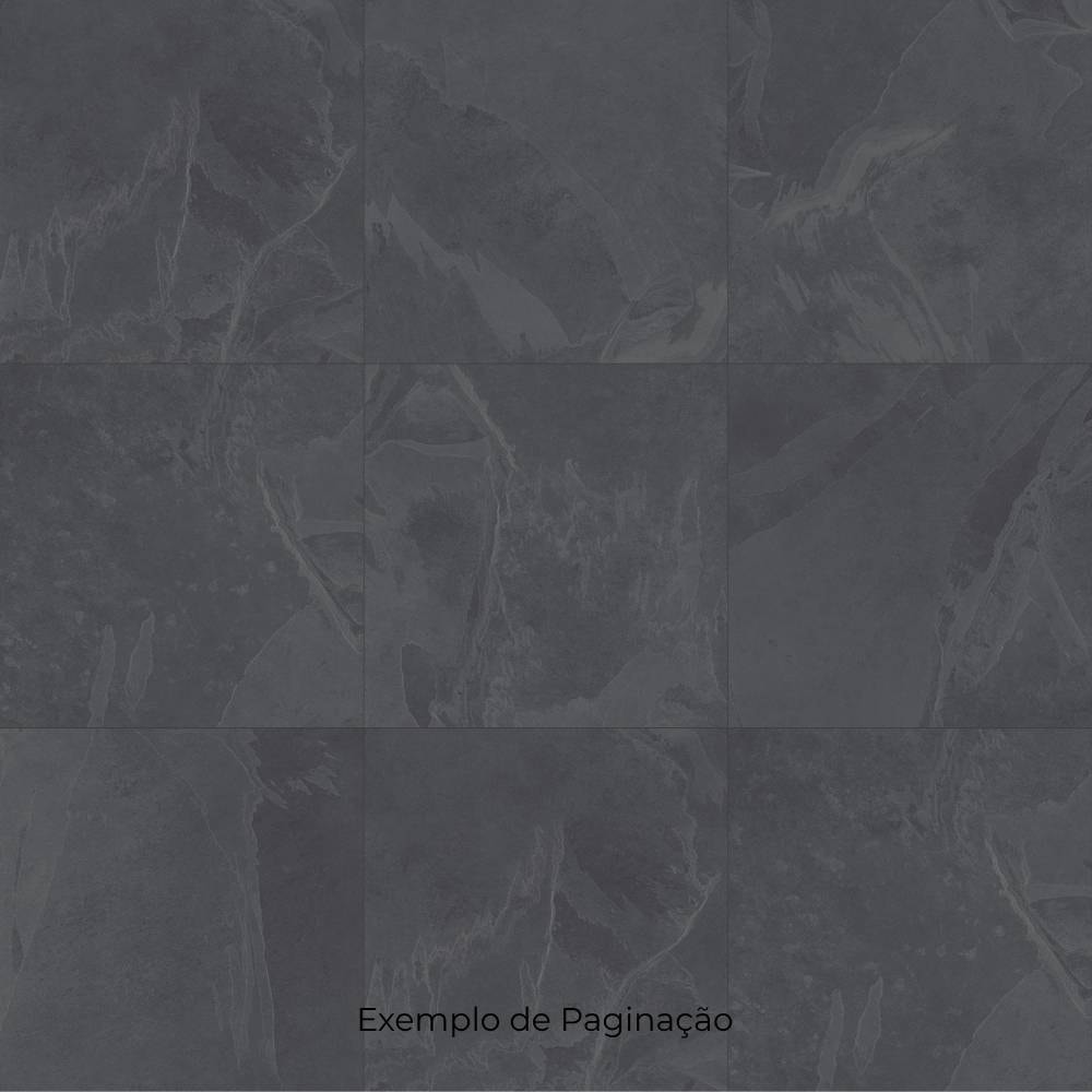 Porcelanato Acetinado 92x92cm Caixa 2,54m² Villagres Black Stone Retificado - 920002