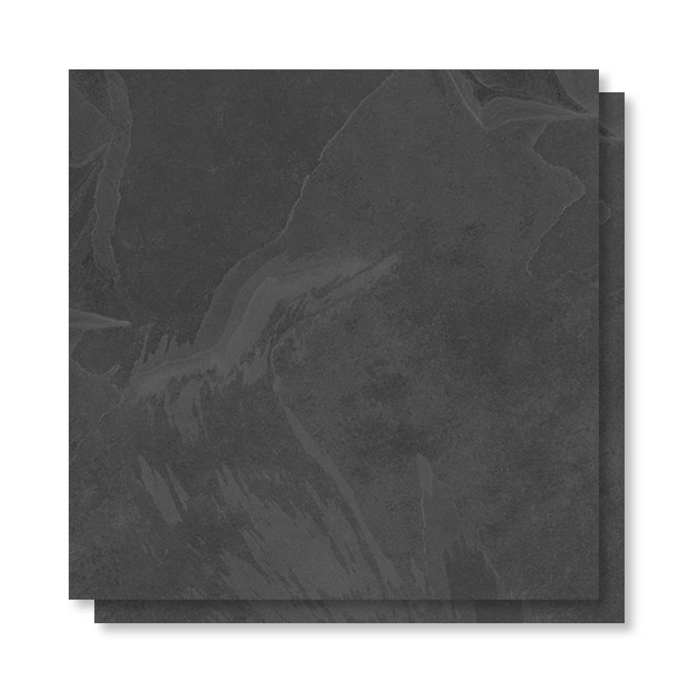 Porcelanato Acetinado 92x92cm Caixa 2,54m² Villagres Black Stone Retificado - 920002