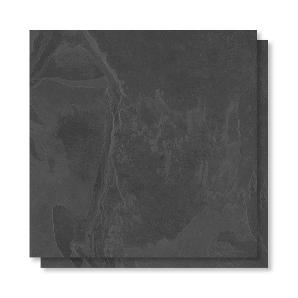 Porcelanato Acetinado 92x92cm Caixa 2,54m² Villagres Black Stone Retificado - 920002