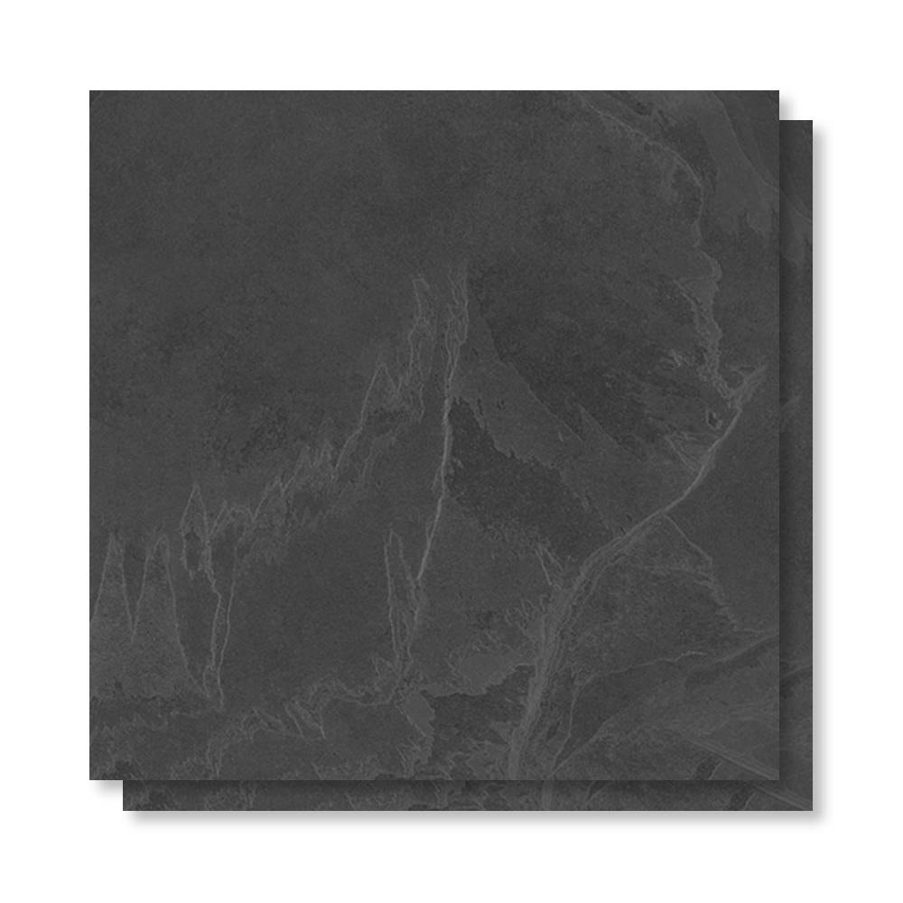 Porcelanato Acetinado 92x92cm Caixa 2,54m² Villagres Black Stone Retificado - 920002