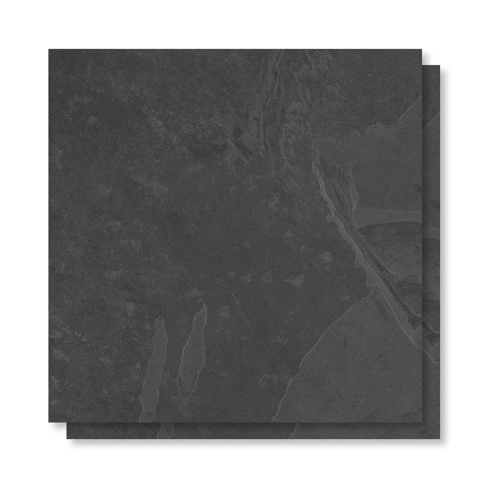 Porcelanato Acetinado 92x92cm Caixa 2,54m² Villagres Black Stone Retificado - 920002
