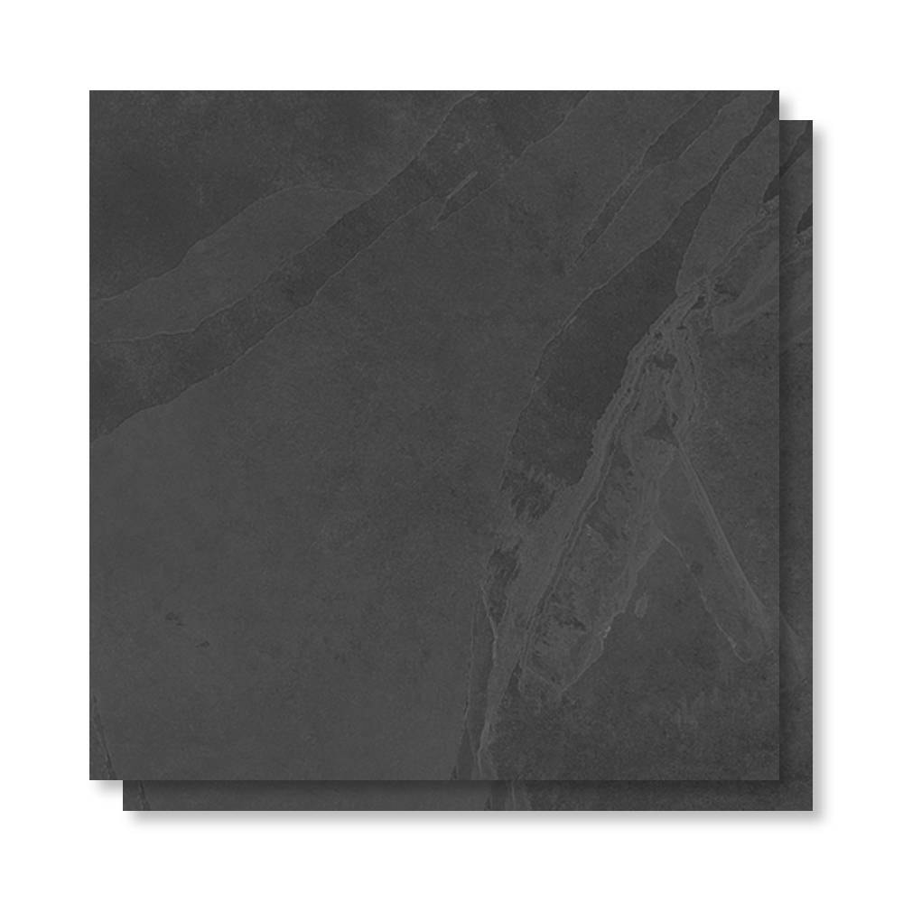 Porcelanato Acetinado 92x92cm Caixa 2,54m² Villagres Black Stone Retificado - 920002