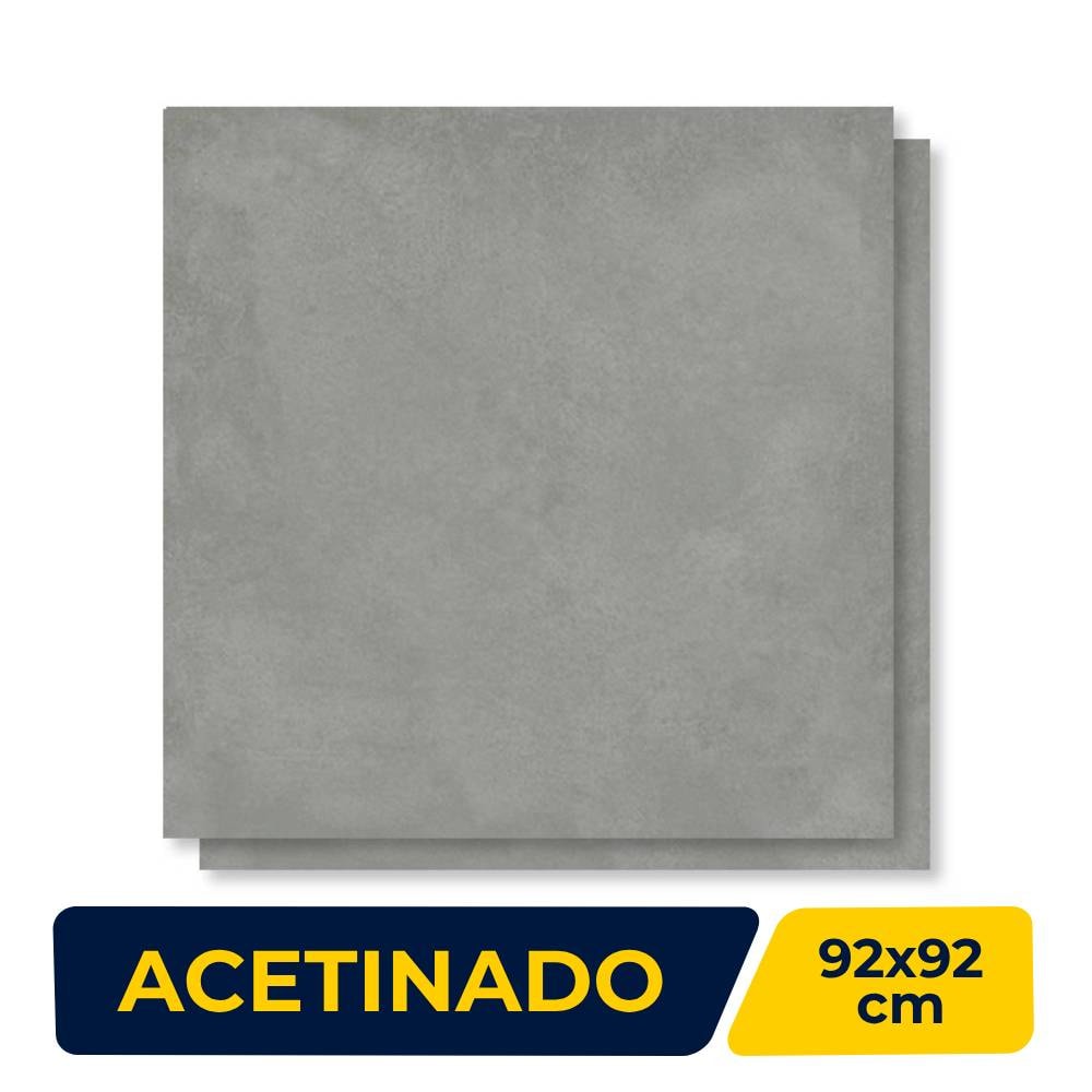 Porcelanato Acetinado 92x92cm Caixa 2,54m² Villagres Copan Cement Retificado - 920008