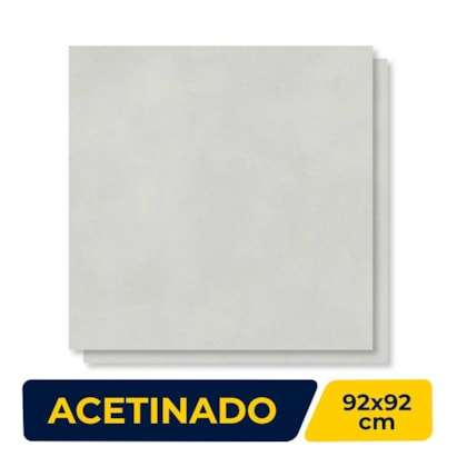 Porcelanato Acetinado 92x92cm Caixa 2,54m² Villagres Copan Off White Retificado - 920010