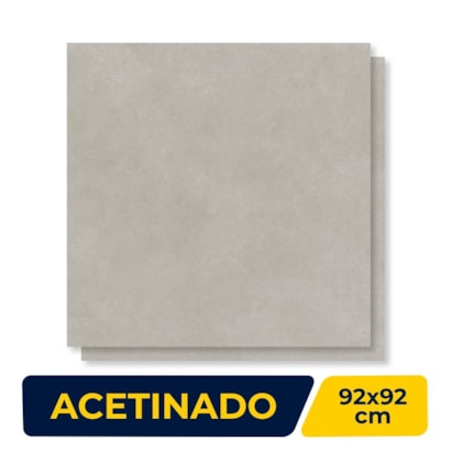 Porcelanato Acetinado 92x92cm Caixa 2,54m² Villagres Copan Silver Retificado - 920009