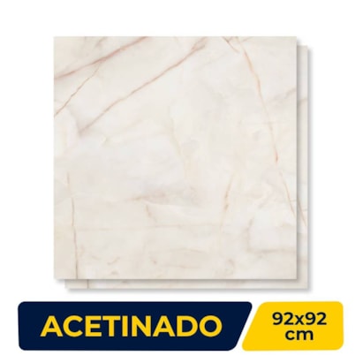 Porcelanato Acetinado 92x92cm Caixa 2,54m² Villagres Palazazo Ducale Retificado - 920023