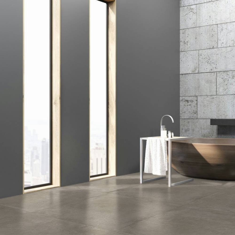 Porcelanato Acetinado 94x94cm Caixa 2,65m² Castelli Castel Gray Satiny Retificado - 94732