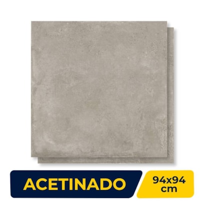 Porcelanato Acetinado 94x94cm Caixa 2,65m² Castelli Castell Gray Satiny Retificado - 94732