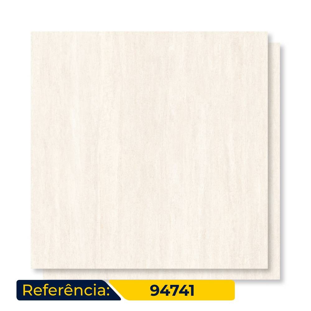 Porcelanato Acetinado 94x94cm Caixa 2,65m² Castelli Travertino Bali Satiny Retificado - 94741