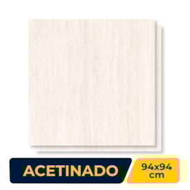 Porcelanato Acetinado 94x94cm Caixa 2,65m² Castelli Travertino Bali Satiny Retificado - 94741