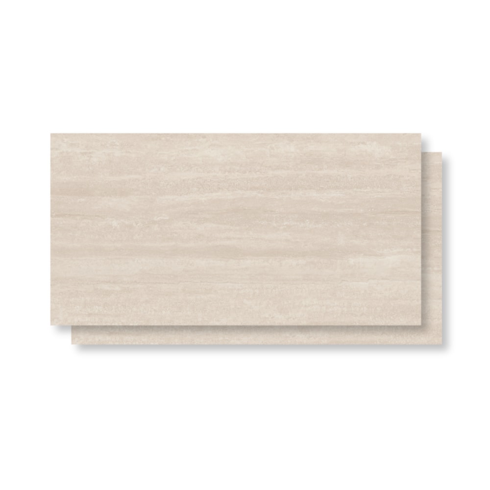 Porcelanato Acetinado Castelli 62x122cm Gran Travertino Cream Retificado - CT620694