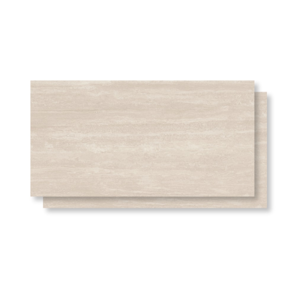 Porcelanato Acetinado Castelli 62x122cm Gran Travertino Cream Retificado - CT620694