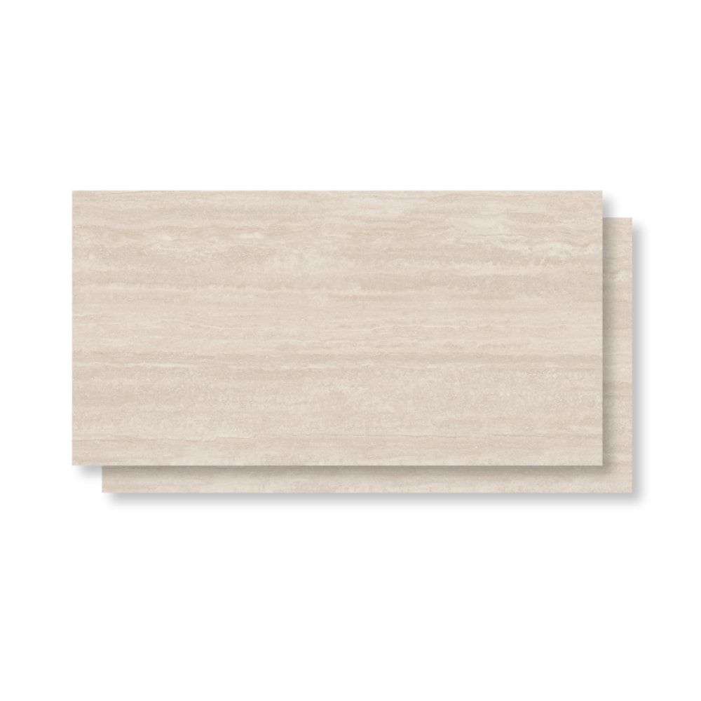 Porcelanato Acetinado Castelli 62x122cm Gran Travertino Cream Retificado - CT620694