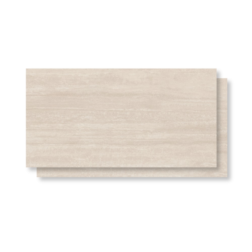 Porcelanato Acetinado Castelli 62x122cm Gran Travertino Cream Retificado - CT620694