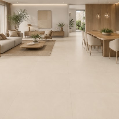 Porcelanato Acetinado Castelli 90x90cm Basalto Beige Retificado - 900743