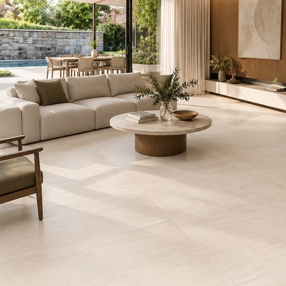 Porcelanato Acetinado Castelli 90x90cm Travertino Bali Satiny Retificado - 900750