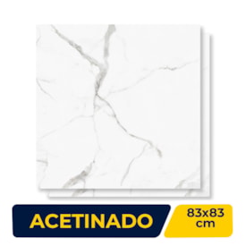 Porcelanato Acetinado Damme 83x83cm Calacata Retificado - AR83002