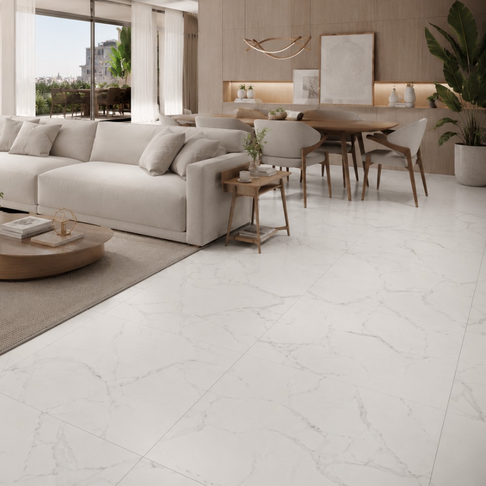 Porcelanato Acetinado Damme 83x83cm Calacata Retificado - AR83002