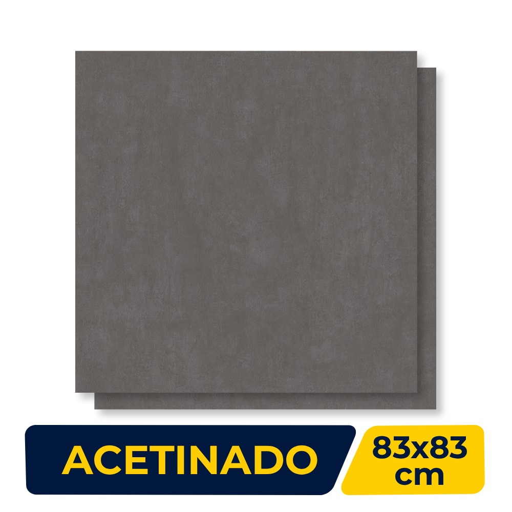 Porcelanato Acetinado Damme 83x83cm Cimento Carbono Retificado - AR83137
