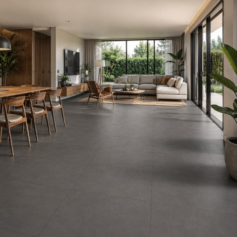 Porcelanato Acetinado Damme 83x83cm Cimento Carbono Retificado - AR83137