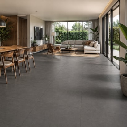 Porcelanato Acetinado Damme 83x83cm Cimento Carbono Retificado - AR83137