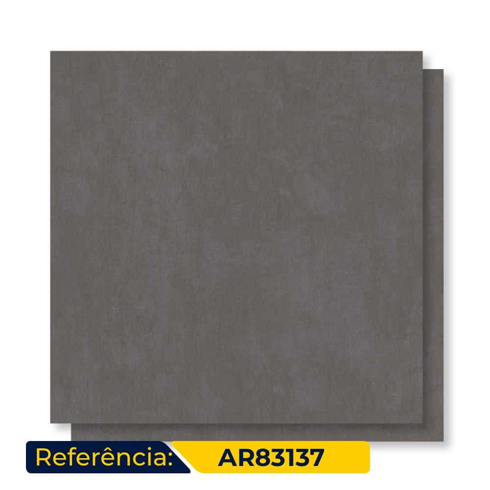 Porcelanato Acetinado Damme 83x83cm Cimento Carbono Retificado - AR83137